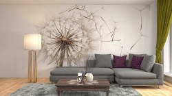 fotobehang paardebloem - woonkamer